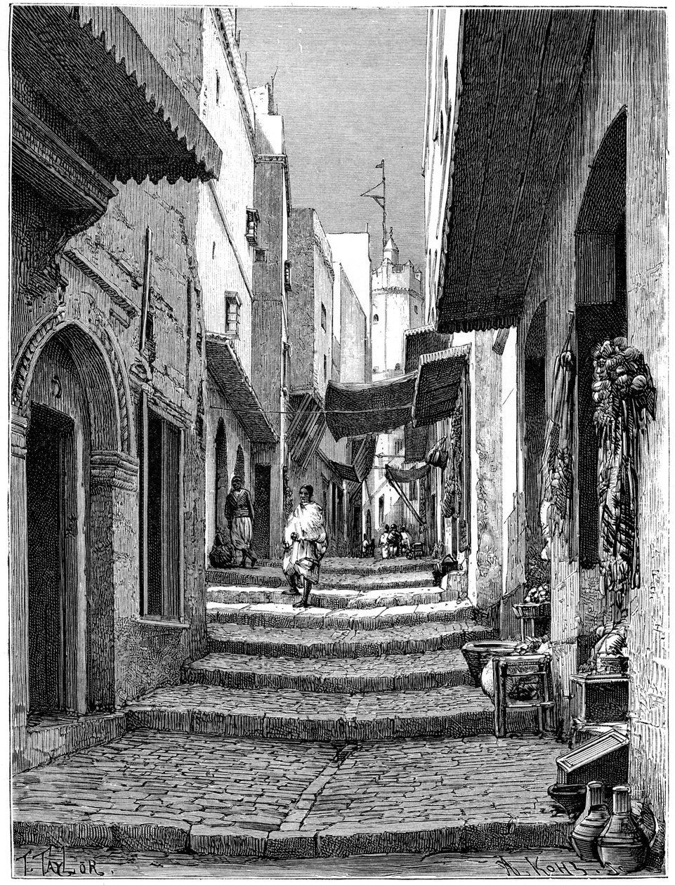 पुराना शहर, अल्जीयर्स, c1890 द्वारा अरमानंद कोहल