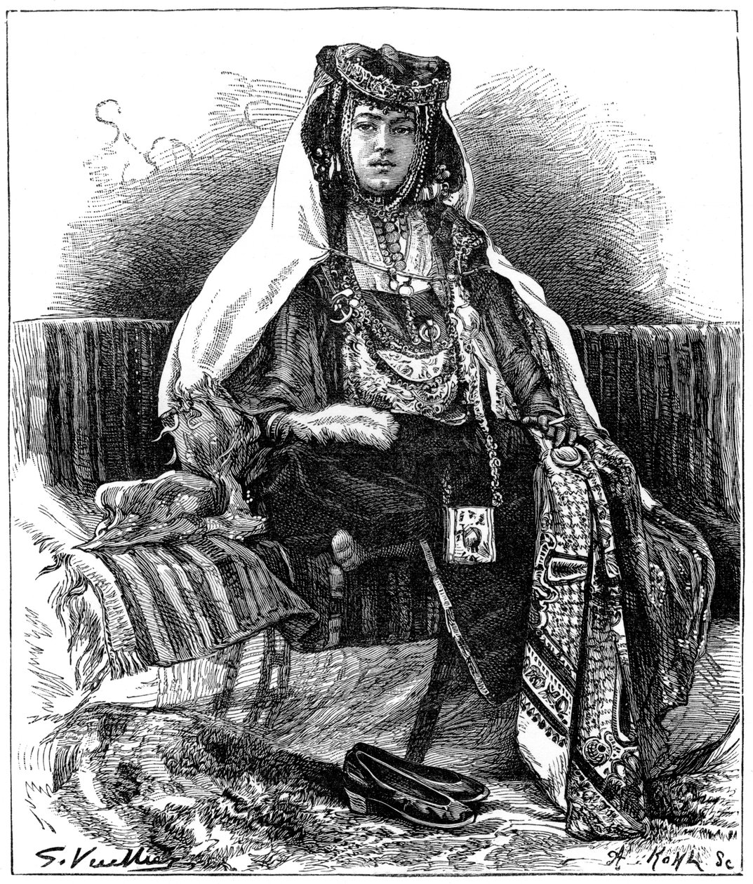 नेल डांसर, अल्जीरिया, c1890 द्वारा अरमानंद कोहल