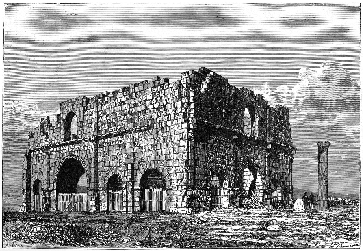 प्रेटोरियम, लाम्बेसिस, अल्जीरिया के खंडहर, c1890 द्वारा अरमानंद कोहल