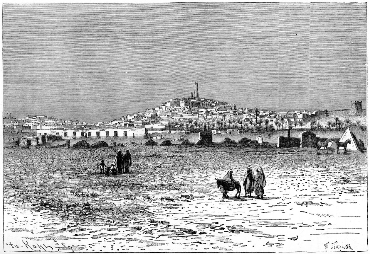 घारदिया, अल्जीरिया, सी 1890 का दृश्य द्वारा अरमानंद कोहल