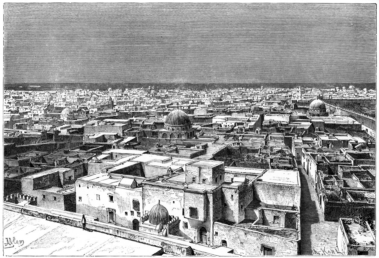 कायरवान, ट्यूनीशिया का दृश्य, c1890 द्वारा अरमानंद कोहल