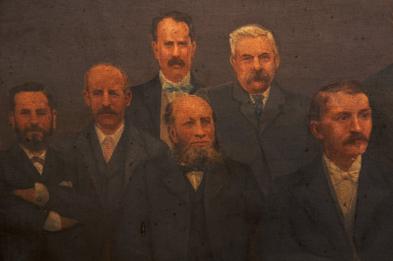 फर्स्ट टाउन काउंसिल, बरो डंकिनफील्ड, 1899 द्वारा आर्थर ब्रैडशॉ