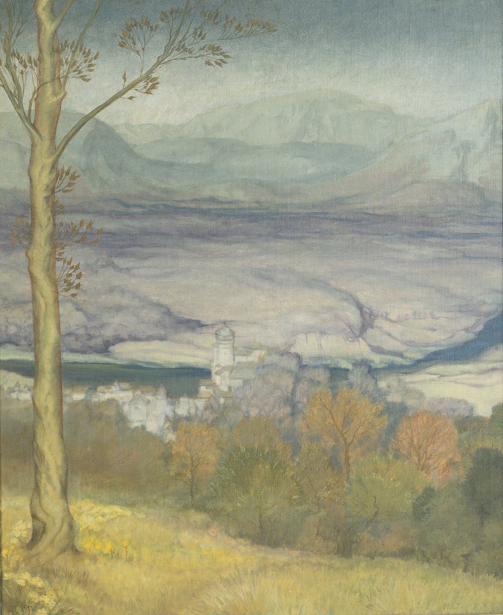 लैंडस्केप, c.1920 द्वारा आर्थर रैकहम