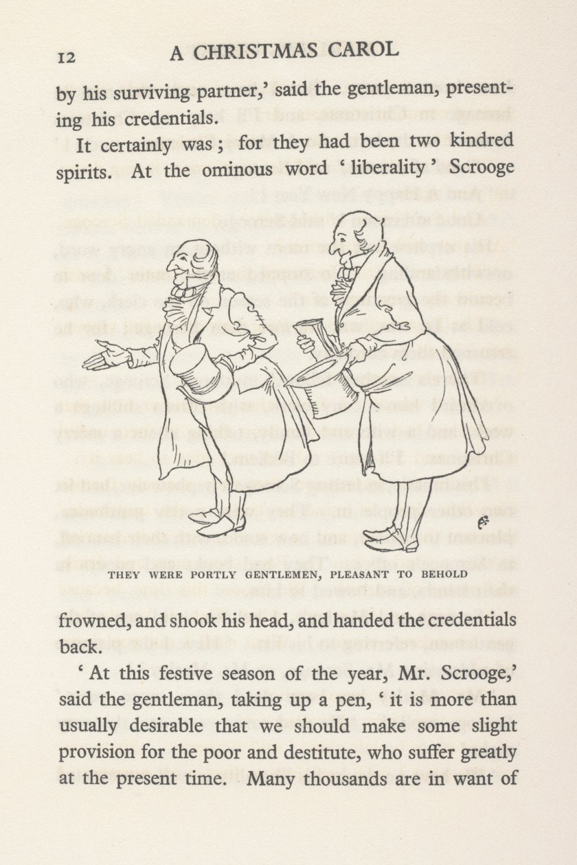 &39;पोर्टली जेंटलमेन&39; - एक क्रिसमस कैरोल, 1915 द्वारा आर्थर रैकहम