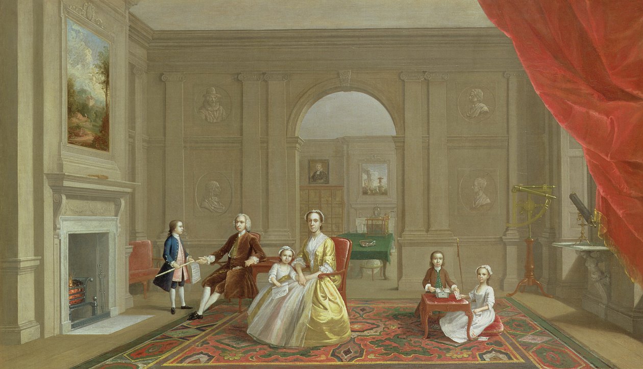 द जॉन बेकन फैमिली, c.1742-43 द्वारा आर्थर देवी