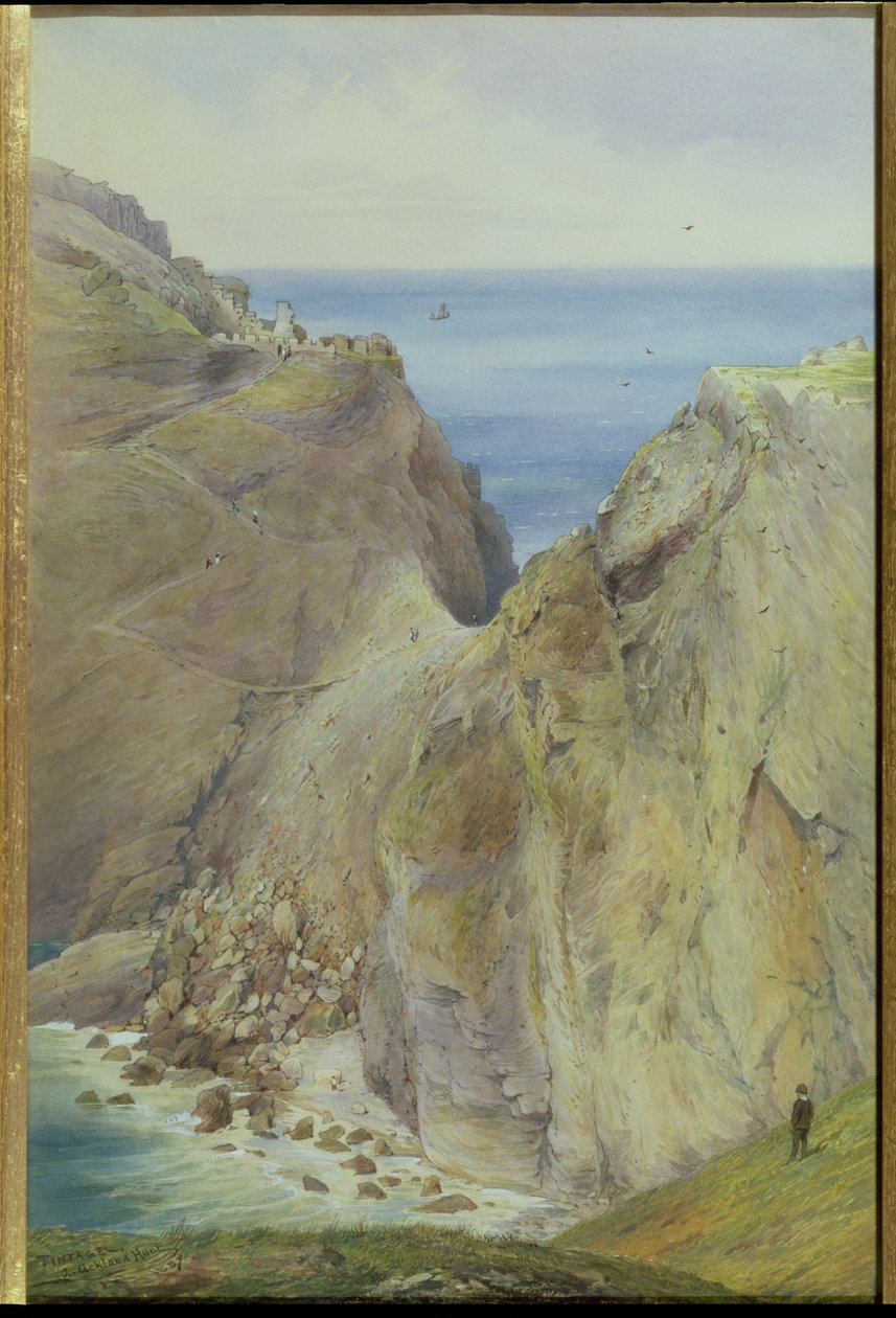टिनटैगल, 1887 (कागज पर गौचे के साथ wc) द्वारा आर्थर एकलैंड हंट