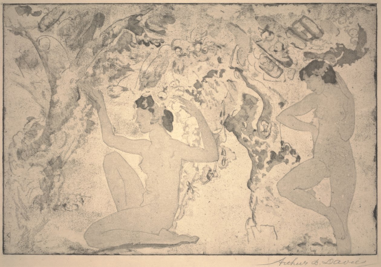 एंगल्ड ब्यूटी, एर्नेस्ट हास्केल, 1918 द्वारा बनाया गया प्रिंट द्वारा आर्थर बोवेन डेविस