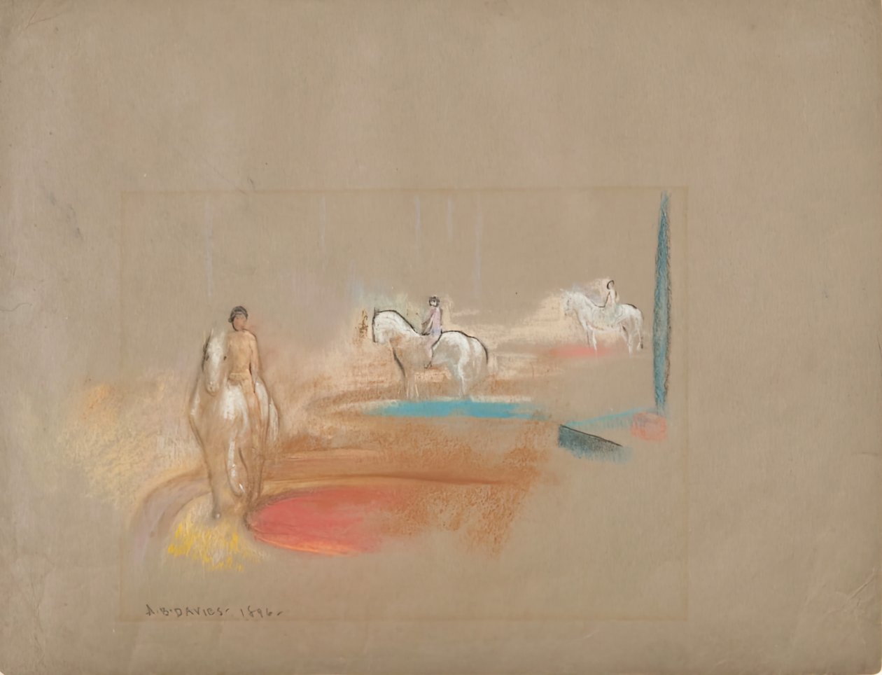 तीन घुड़सवार, 1896। द्वारा आर्थर डेविस