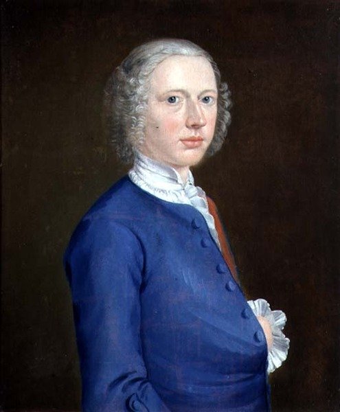सेल्फ पोर्ट्रेट, c.1737 (कैनवास पर तेल) द्वारा आर्थर देवी