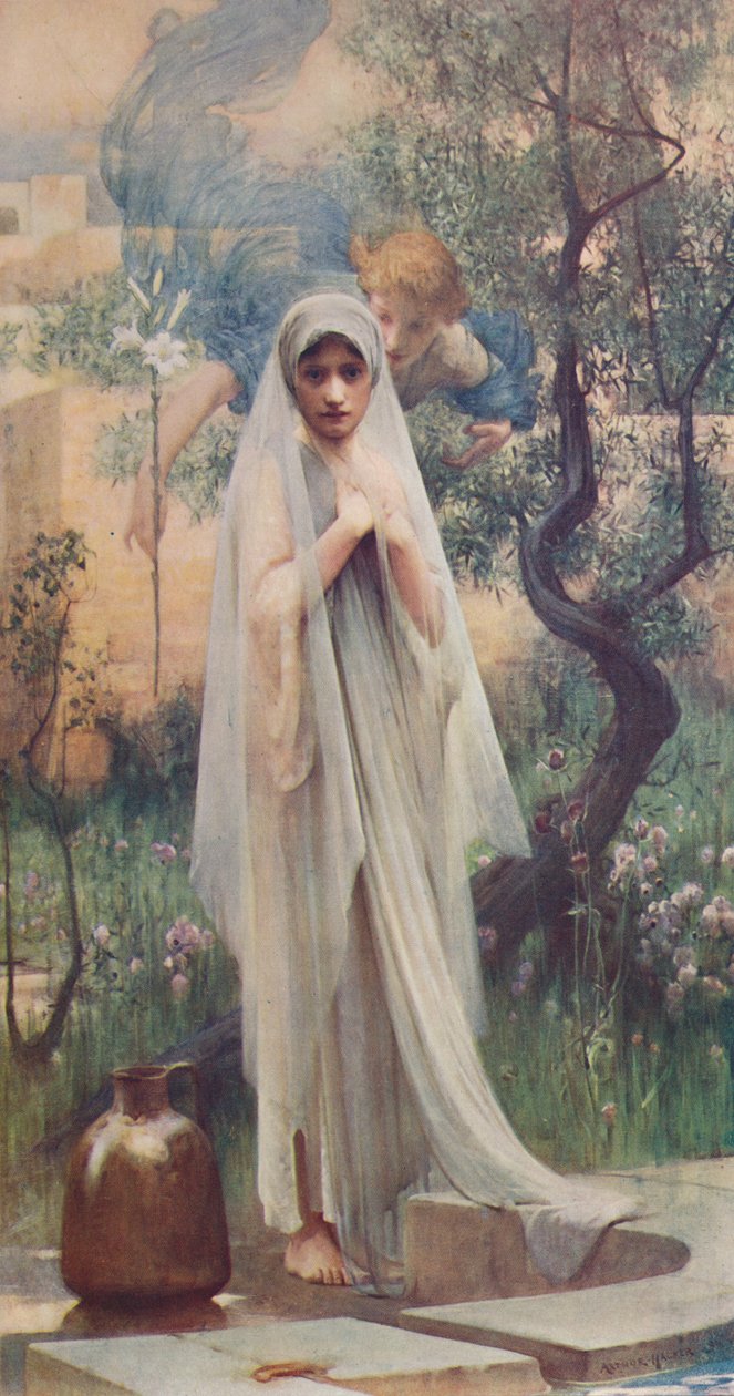 द अनाउंसमेंट, 1892, c1900 द्वारा आर्थर हैकर