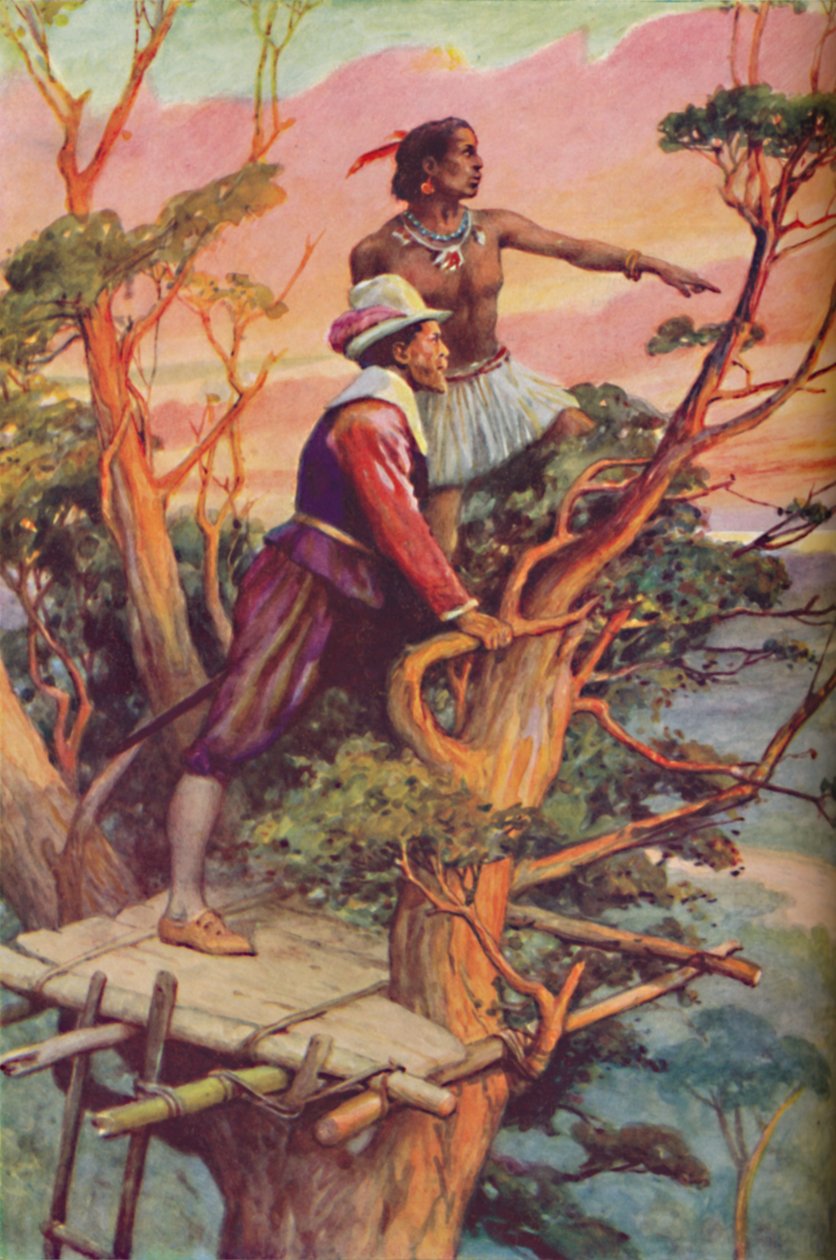 सर फ्रांसिस ड्रेक - प्रशांत, सी १ ९ २५ को देखने वाले पहले अंग्रेज द्वारा आर्थर पर्सी डिक्सन