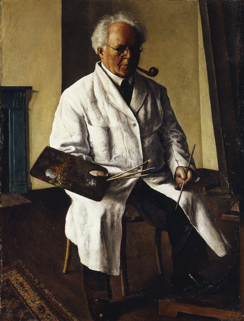 आत्म चित्र; स्व-चित्र, c.1930 (हार्डबोर्ड पर तेल) द्वारा आर्थर सहगल