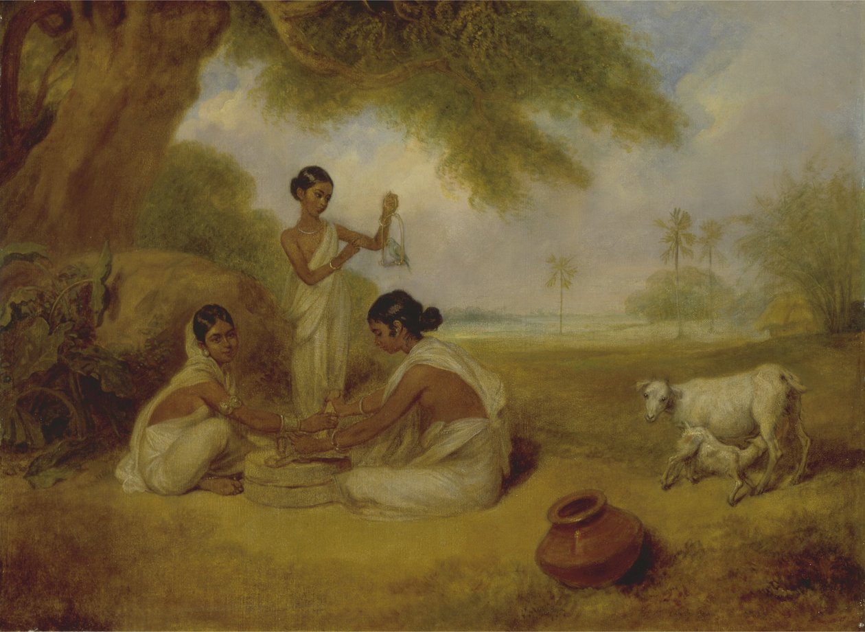पीस मकई, c.1792-95 (कैनवास पर तेल) द्वारा आर्थर विलियम डेविस