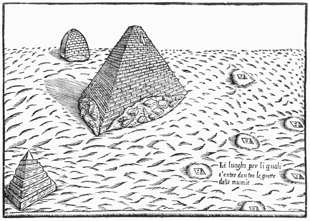 मिस्र के पिरामिड, &39;ओडिपस एजिपियाकस&39;, 1653 से चित्रण द्वारा अथानासियस किर्चर