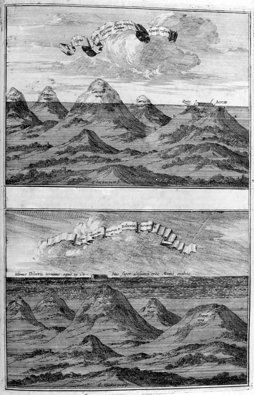 1675 के जलप्रलय का परिणाम द्वारा अथानासियस किर्चर
