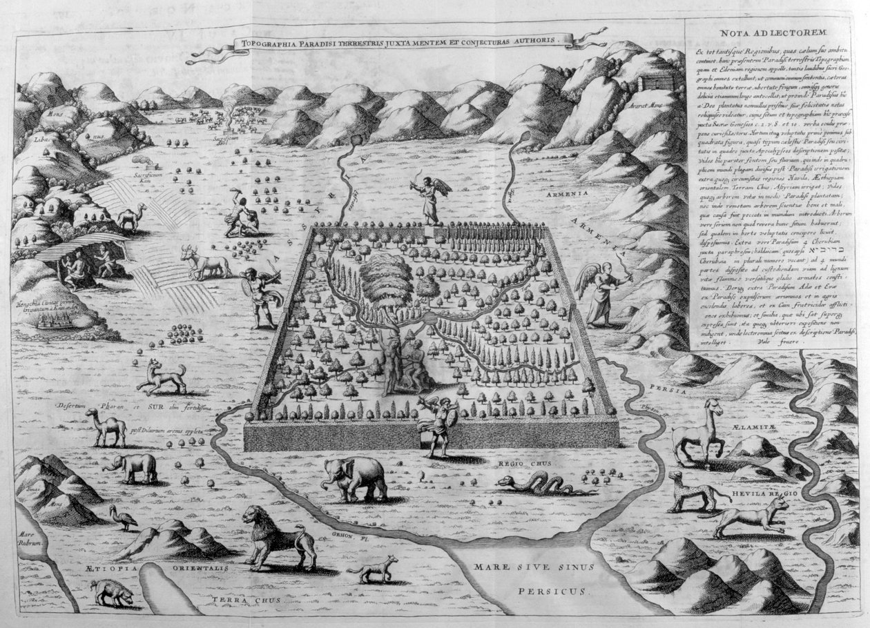 स्थलीय स्वर्ग, 1675 द्वारा अथानासियस किर्चर