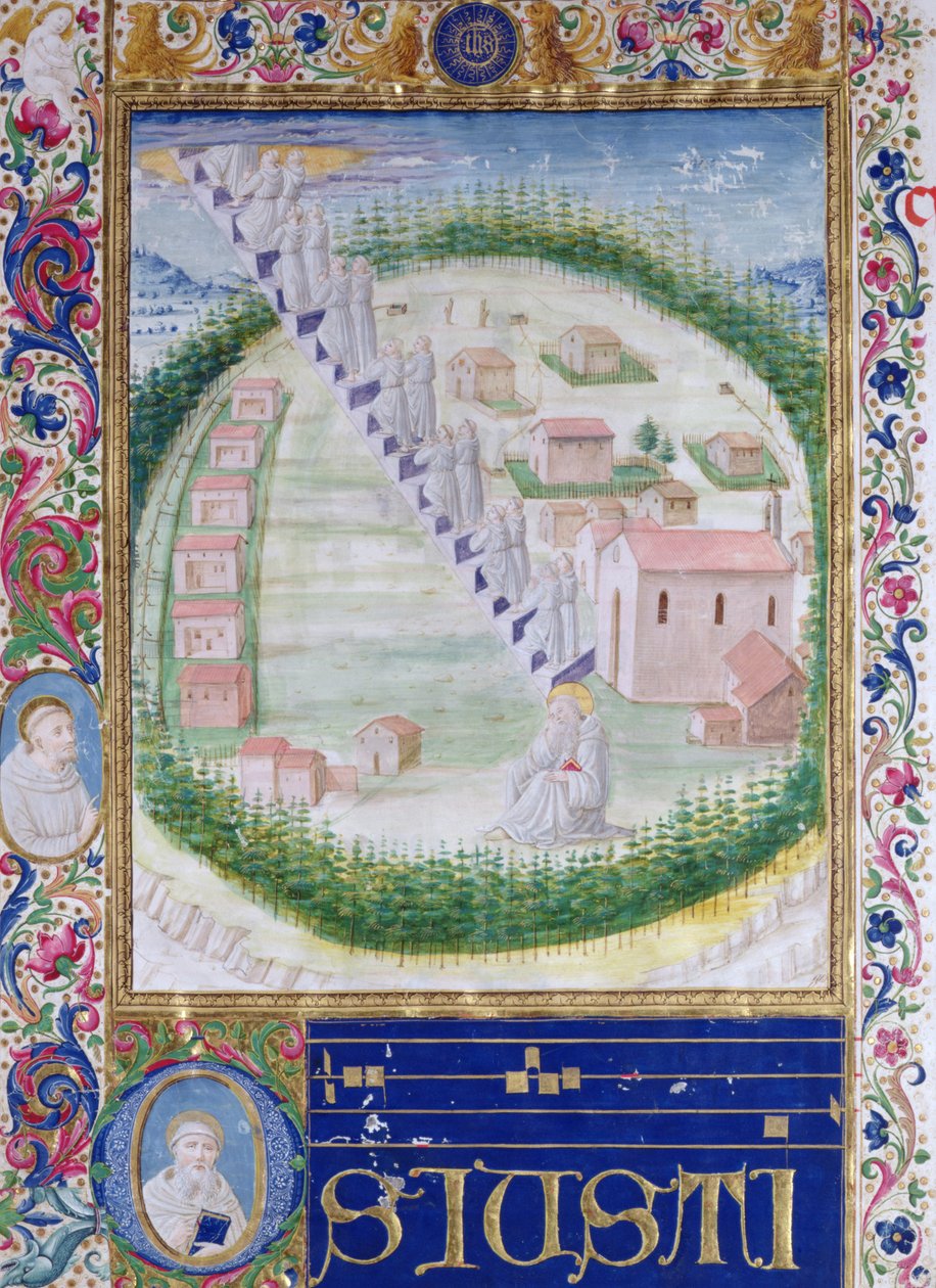 सेंट रोमाउल्ड का सपना (c.951-1027) c.1502 द्वारा अटेवांटे दी गैब्रियलो डि वंती डि बार्टोलो