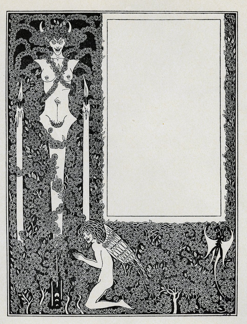 &39;सलोम&39;, 1899 के शीर्षक पृष्ठ के लिए डिजाइन द्वारा ऑब्रे बियर्डस्ले