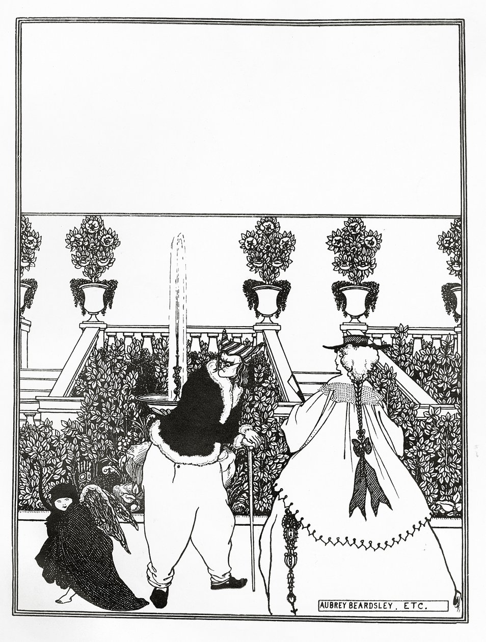 &39;द सेवॉय&39; के लिए फ्रंट कवर डिज़ाइन, 1896 द्वारा ऑब्रे बियर्डस्ले