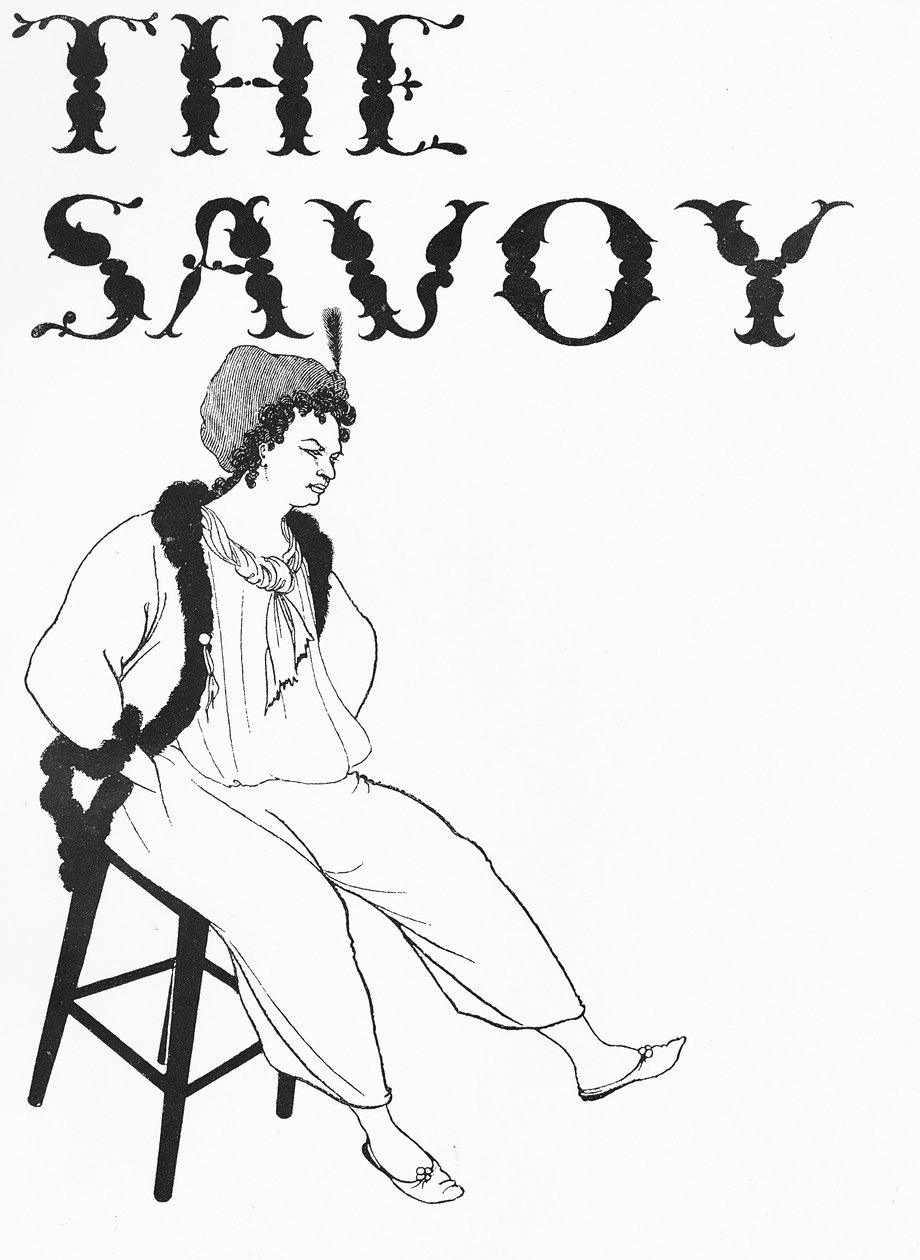 &39;द सेवॉय&39; के लिए फ्रंट कवर चित्रण, 1896 द्वारा ऑब्रे बियर्डस्ले