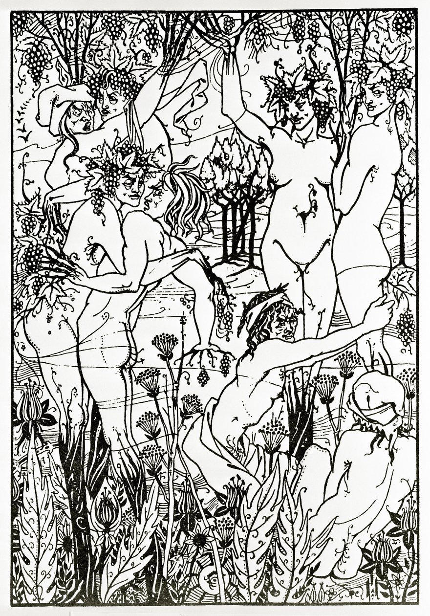 ल'ऑर्गी, c.1894 (लिथो) द्वारा ऑब्रे बियर्डस्ले