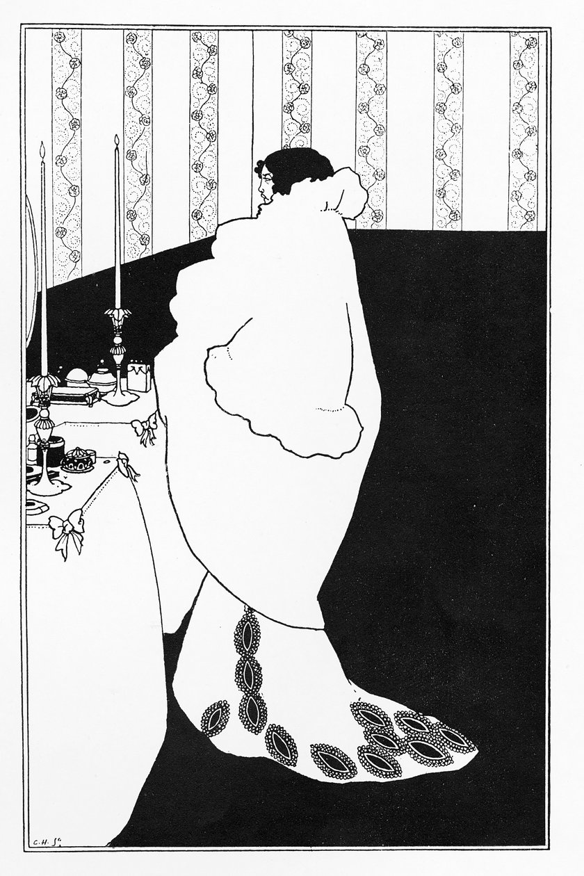 La Dame aux Camelias, "द येलो बुक", 1894 से चित्रण द्वारा ऑब्रे बियर्डस्ले
