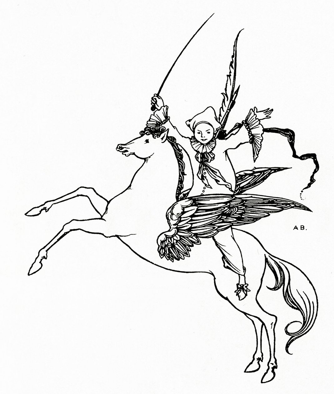 पेगासस पर पक, 1894 द्वारा ऑब्रे बियर्डस्ले