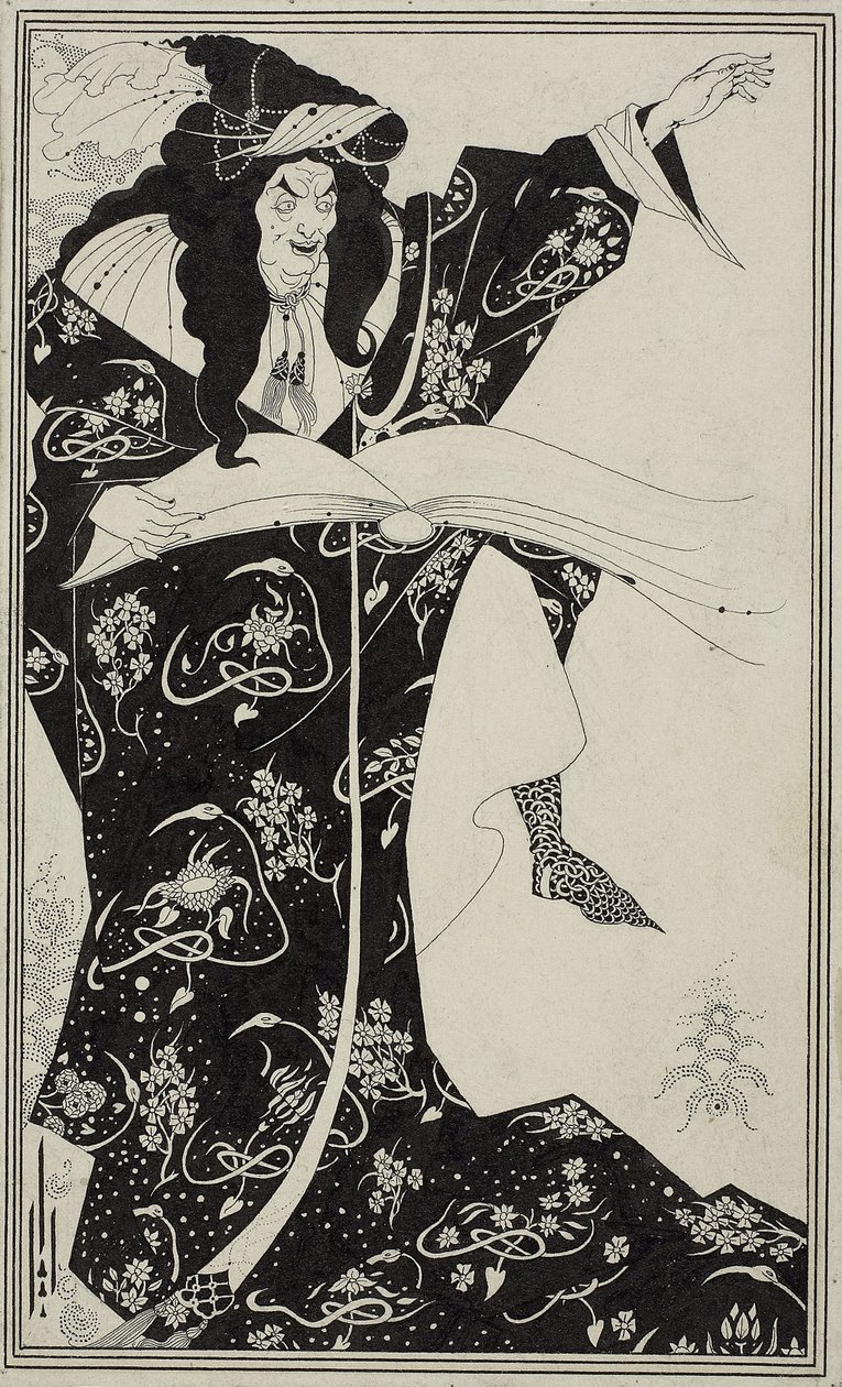 जादूगर, c.1893 वर्जिल द्वारा ऑब्रे बियर्डस्ले