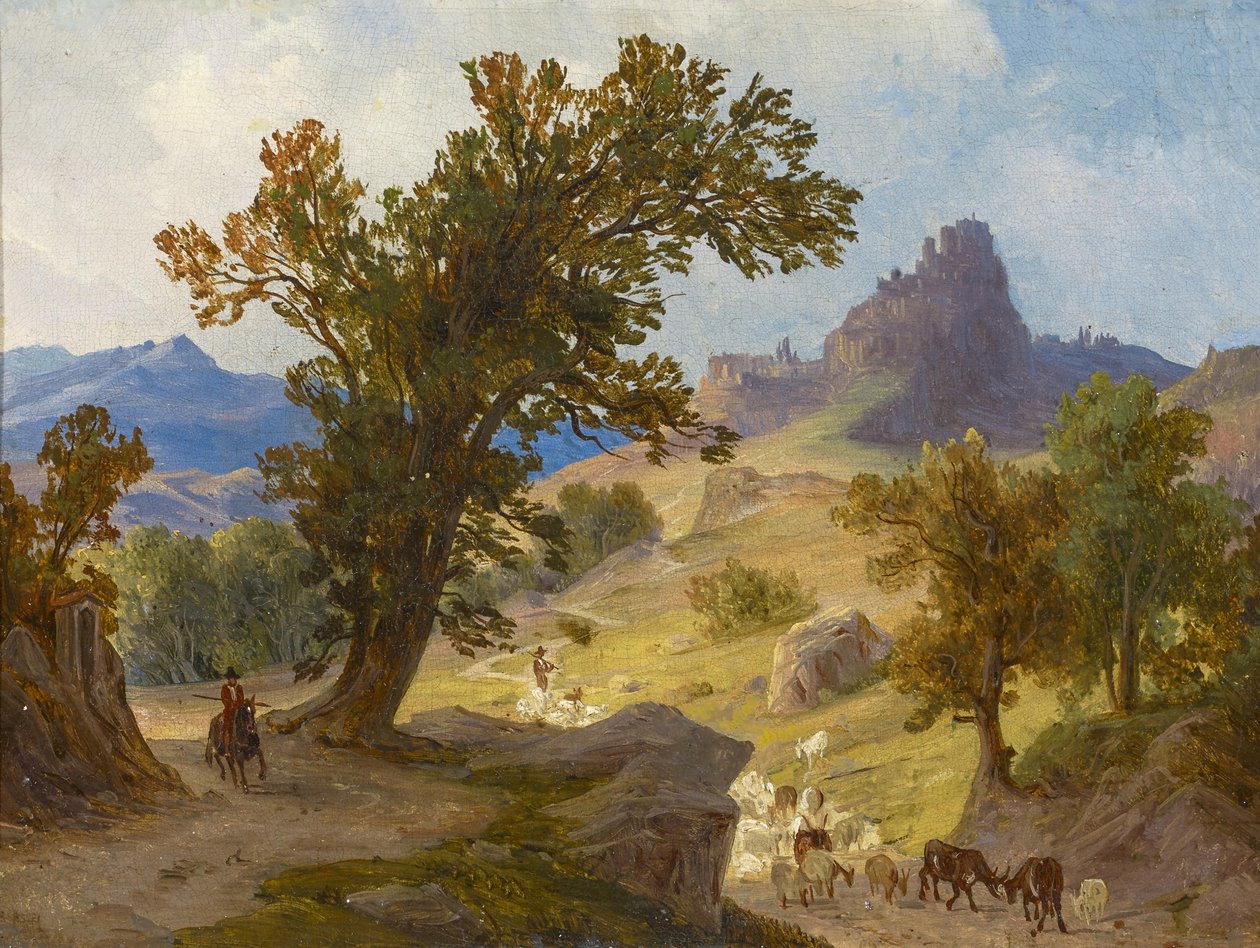 लेज़ियो में Cervara के नीचे चरवाहों द्वारा अगस्त अहल्या