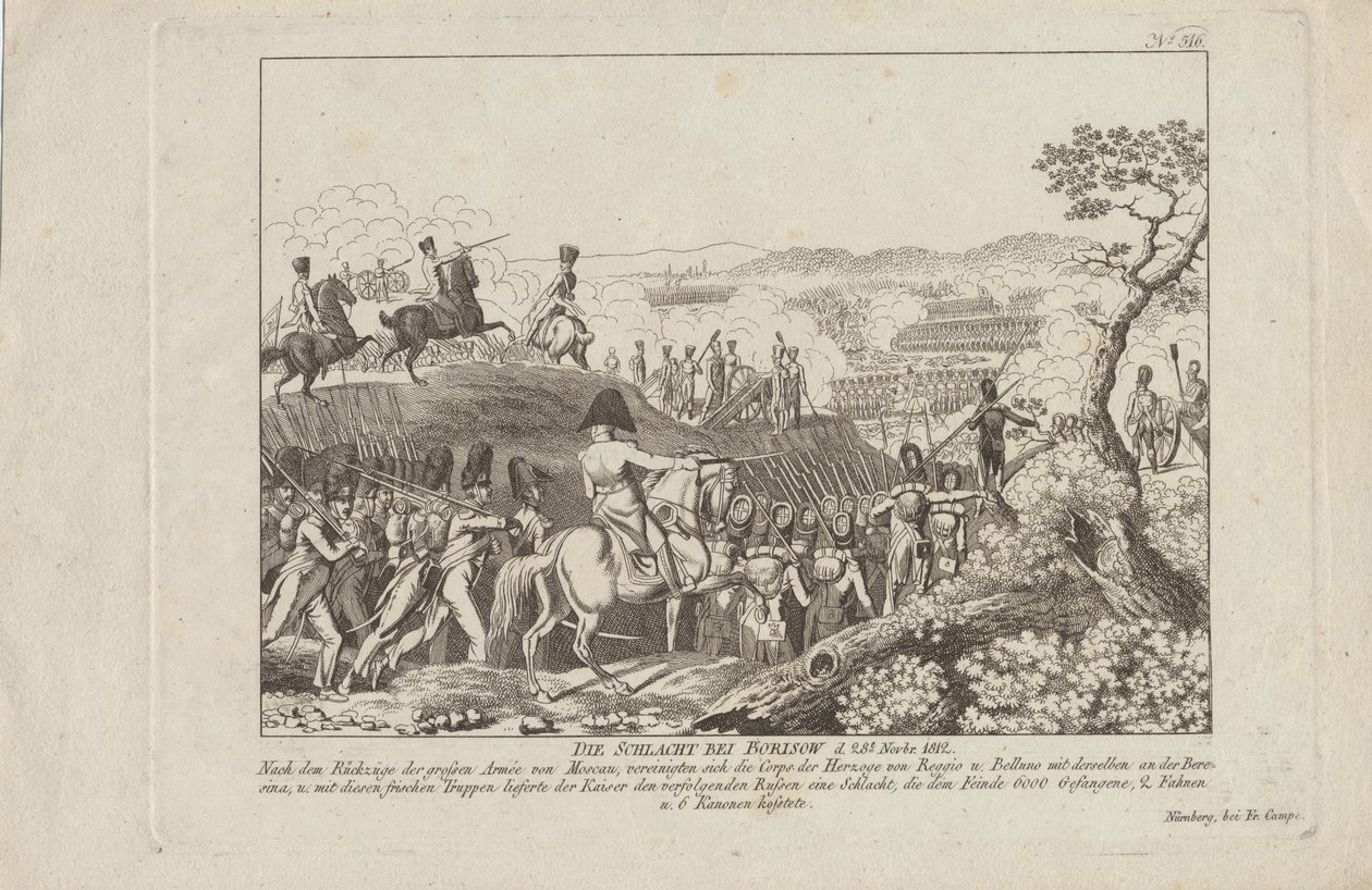 28 नवंबर, 1812 को बोरिसोव की लड़ाई द्वारा अगस्त फ्रेडरिक एंड्रियास कैंप