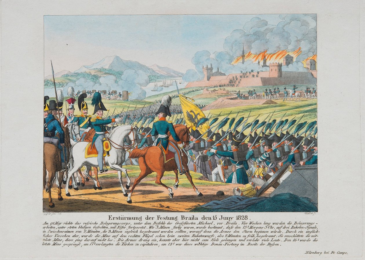 15 जून, 1828 को ब्रिलोव किले की आंधी सी। 1830 द्वारा अगस्त फ्रेडरिक एंड्रियास कैंप