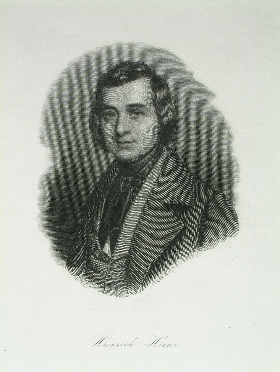कवि हेनरिक हेन 1797-1856, 1842 का चित्रण द्वारा अगस्त वेबर