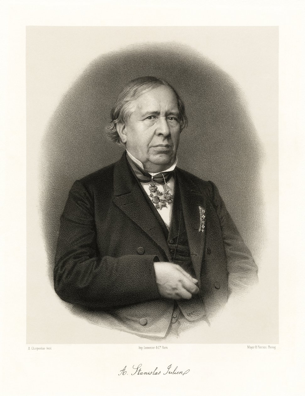 Aignan Stanislas Julien, 1865-66 द्वारा अगस्टे चारपाइएर