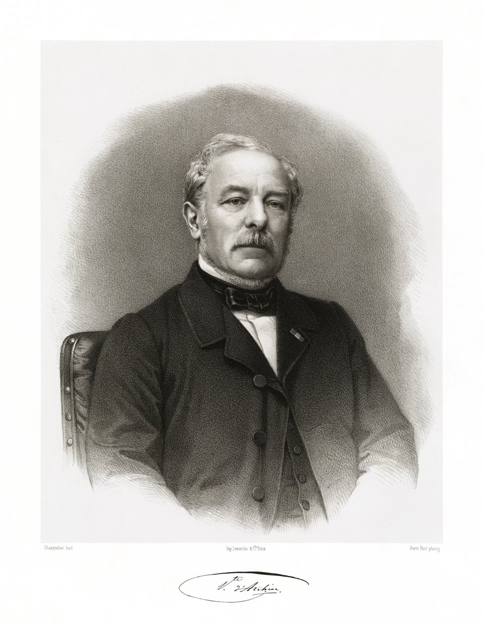 सेंट-साइमन का एटिएन जूल्स एडोल्फ डेस्मियर, आर्कियाक का विस्काउंट, 1865-66 द्वारा अगस्टे चारपाइएर