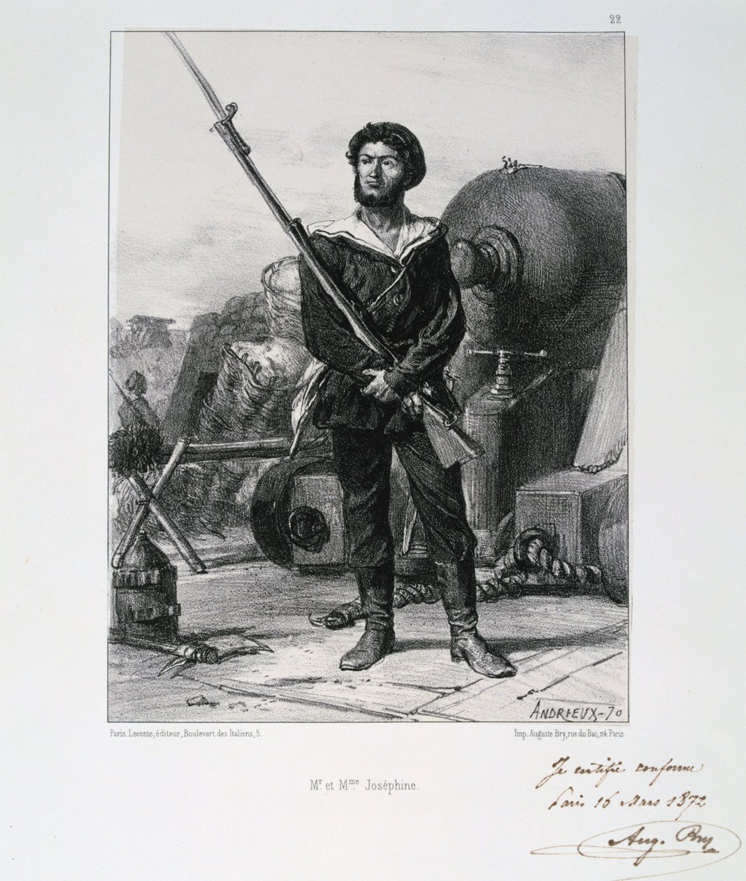 एम और श्रीमती जोसेफिन, पेरिस की घेराबंदी, फ्रेंको-प्रशिया युद्ध, 1870 से 1872 तक द्वारा अगस्टे ब्राय