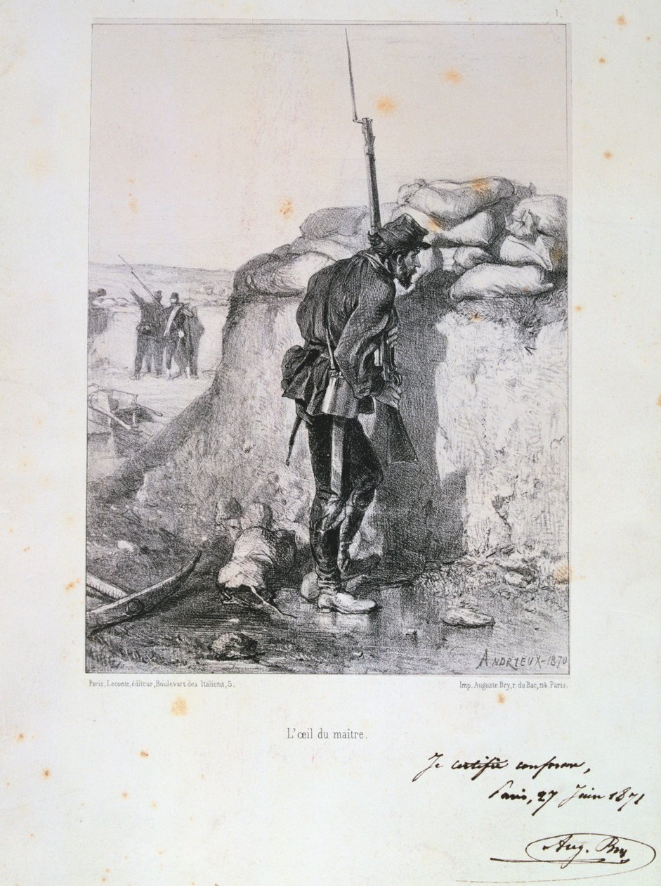 पेरिस की घेराबंदी, फ्रेंको-प्रशिया युद्ध, 1870 1871। द्वारा अगस्टे ब्राय