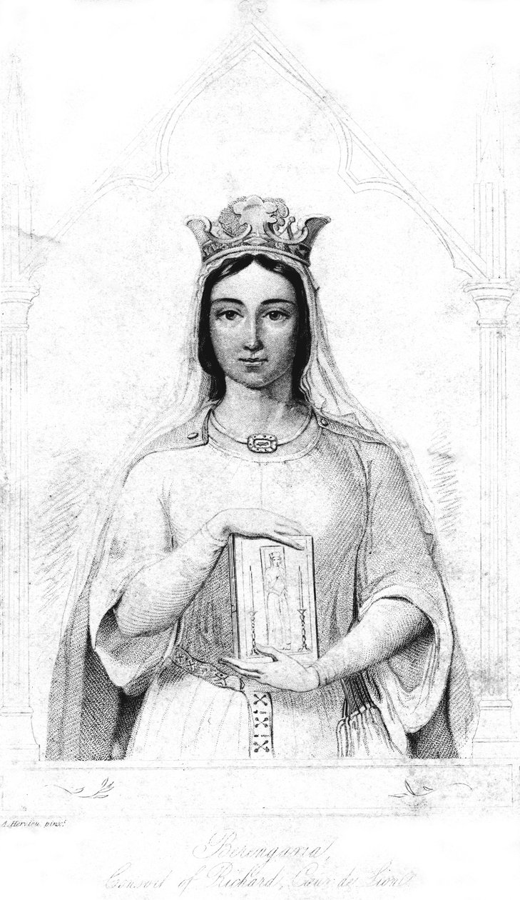 नवरे का बेंगेंगरिया c1164-1230, किंग रिचर्ड I 1157-1199, 1844 में रानी का संघ द्वारा अगस्टे हर्विओ