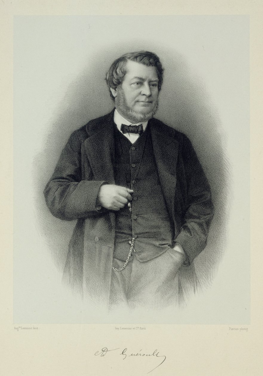 एडोल्फ गुएरौल्ट का पोर्ट्रेट 1810-1872। द्वारा अगस्टे लेमोइन