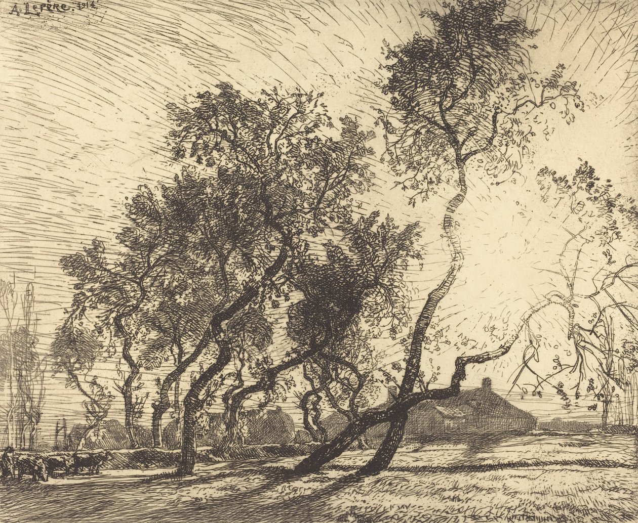 डच पोपलर फार्म, 1914। द्वारा अगस्टे लेपेरे