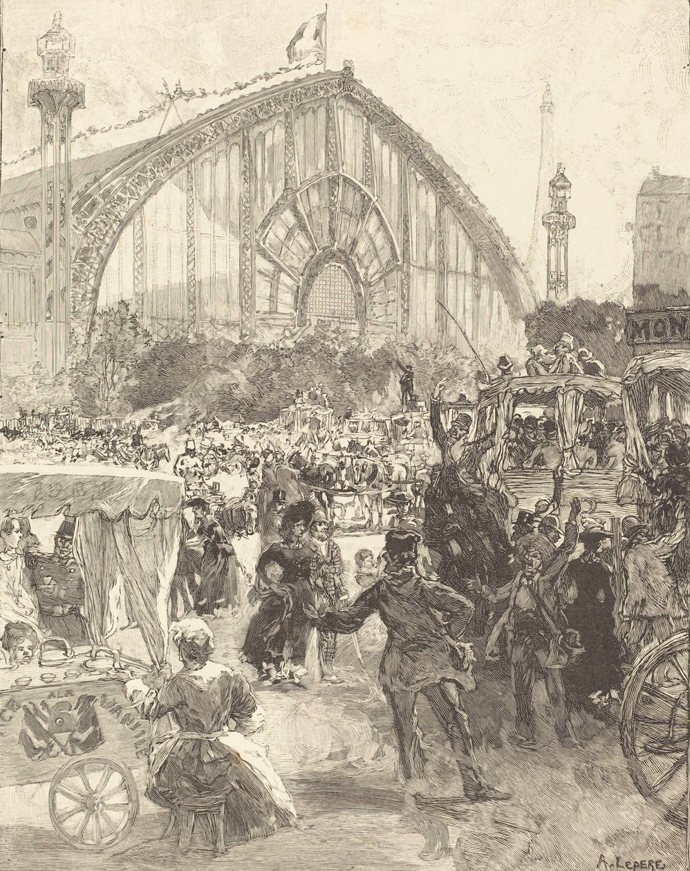 मशीनों का महल, 1889 प्रकाशित। द्वारा अगस्टे लेपेरे