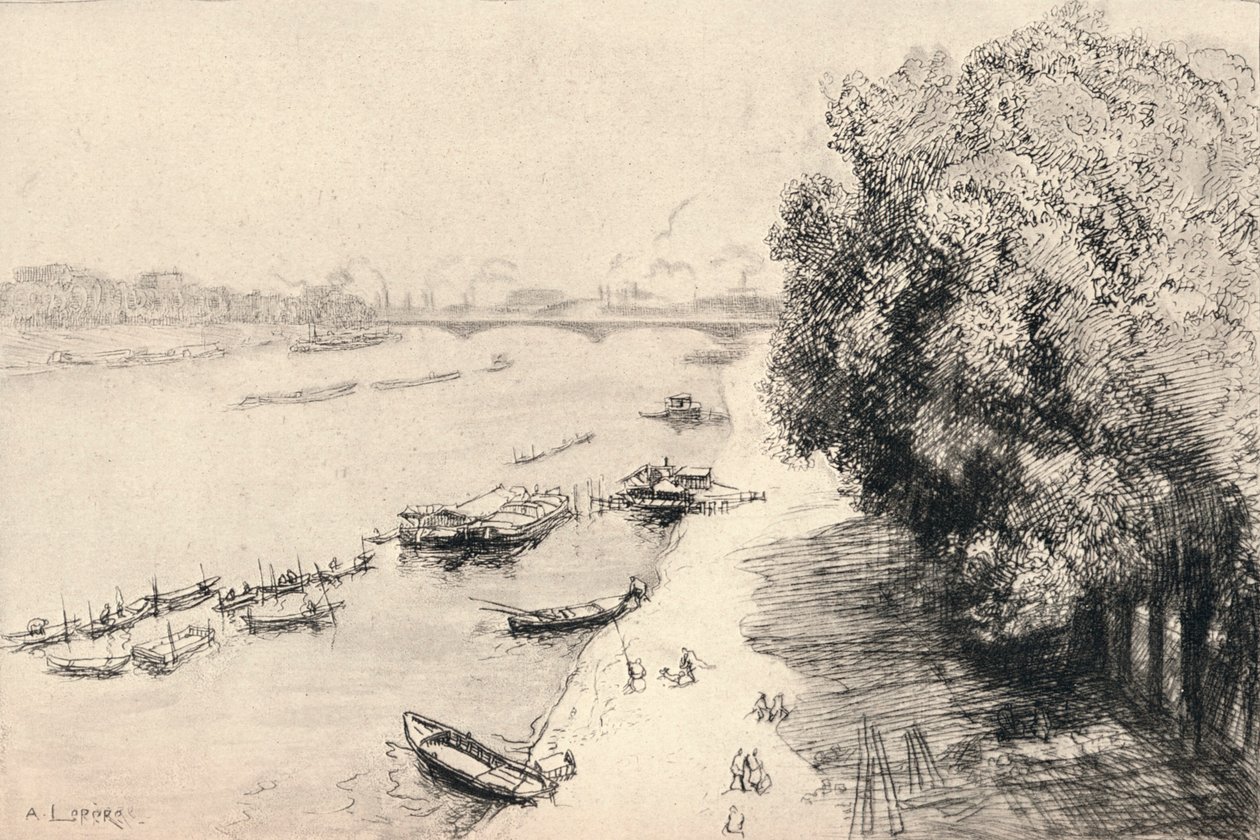 द पोंट एट द पोंट नेशनल, 1915 द्वारा अगस्टे लुई लेपेयर