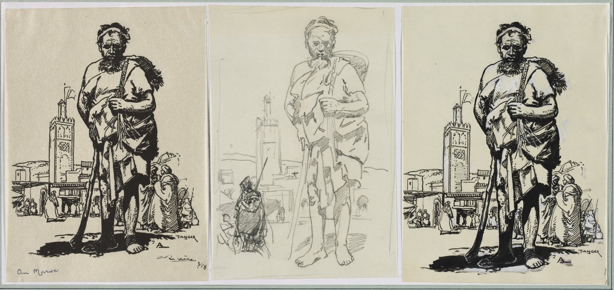 मोरक्को में, 1914। द्वारा अगस्टे लुई लेपेयर