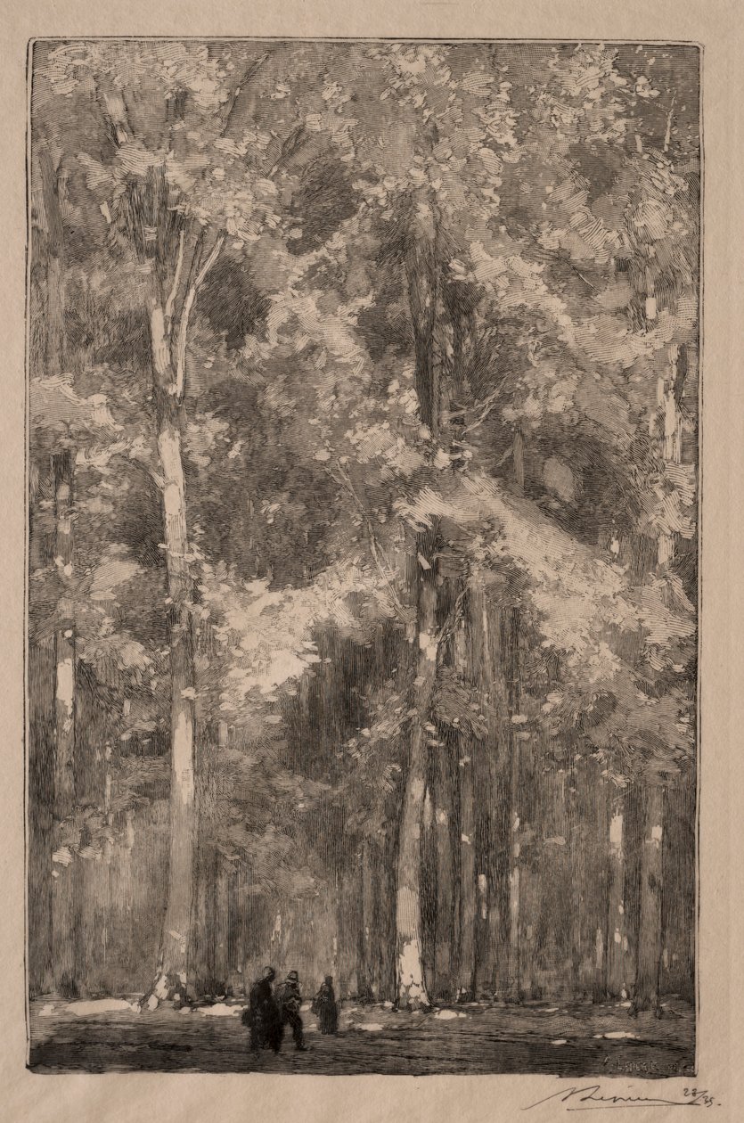 Le Matin, Forts Marlotte, 1889 का चौराहा। द्वारा अगस्टे लुई लेपेयर