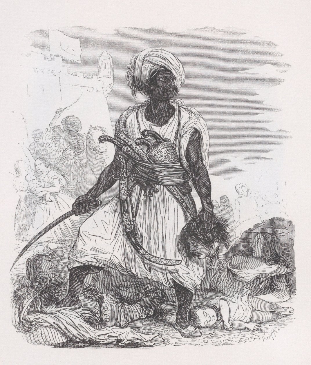 द कम्पलीट वर्क्स ऑफ बेरेंजर से Psara, 1836। द्वारा अगस्टे रैफेट