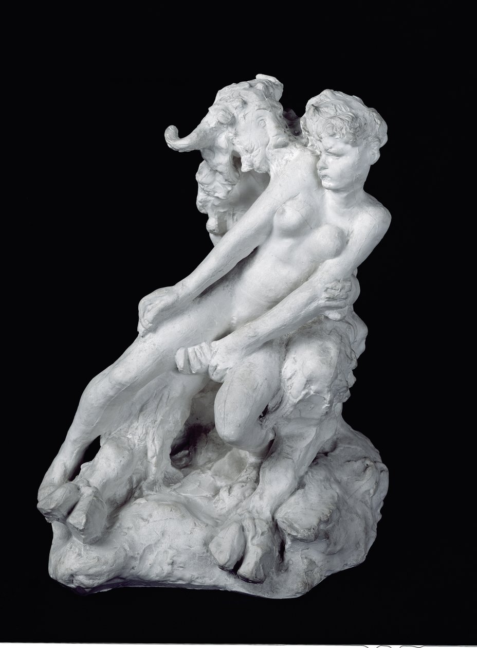 Faun और Nymph, c.1886 (प्लास्टर) द्वारा अगस्टे रोडिन