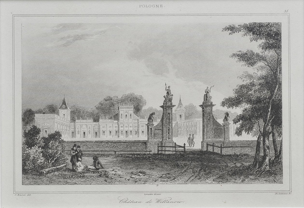 1840 में विलनो पैलेस का दृश्य द्वारा ऑगस्टिन फ्रांकोइस लेमाइंड # 770tre