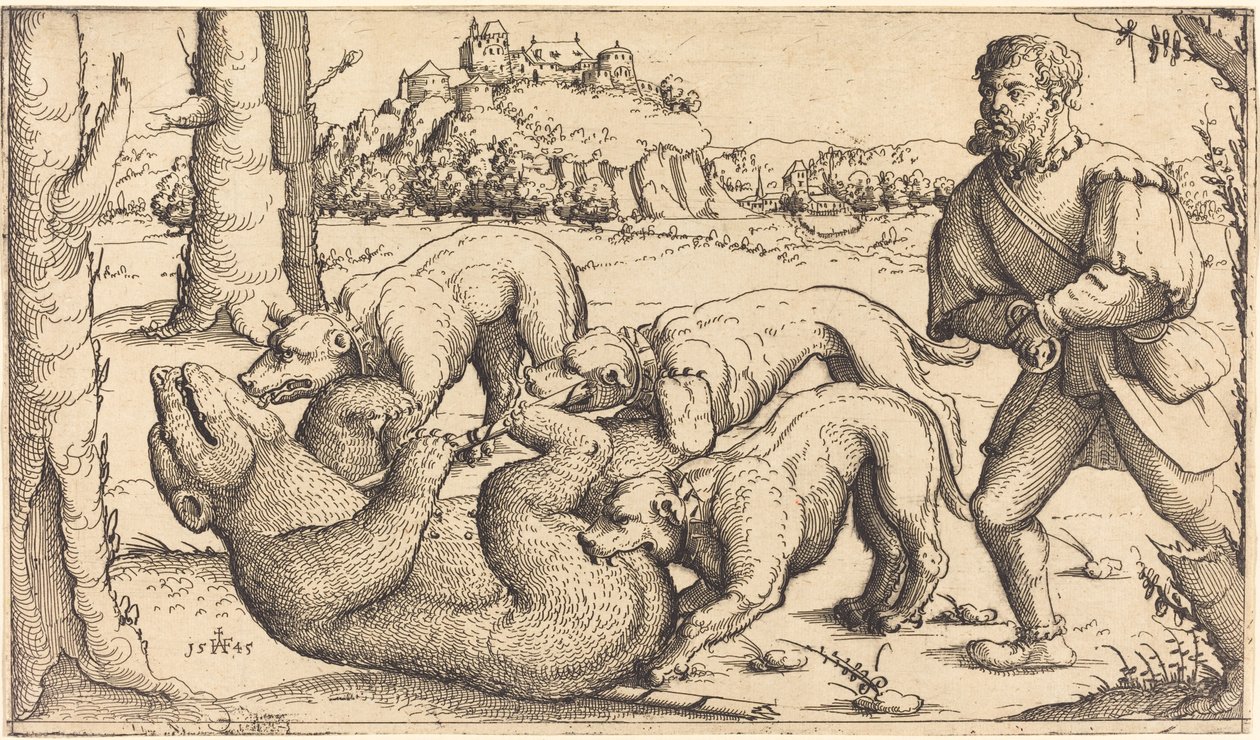 भालू का शिकार, 1545। द्वारा ऑगस्टिन हिर्शचोगेल