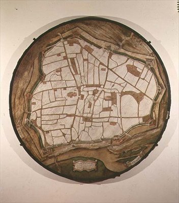 वियना का परिपत्र मानचित्र, 1547-49 द्वारा ऑगस्टिन हिर्शचोगेल