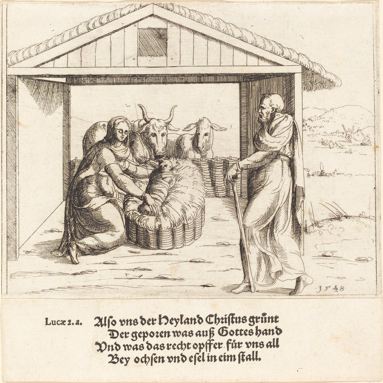जन्म, 1548। द्वारा ऑगस्टिन हिर्शचोगेल