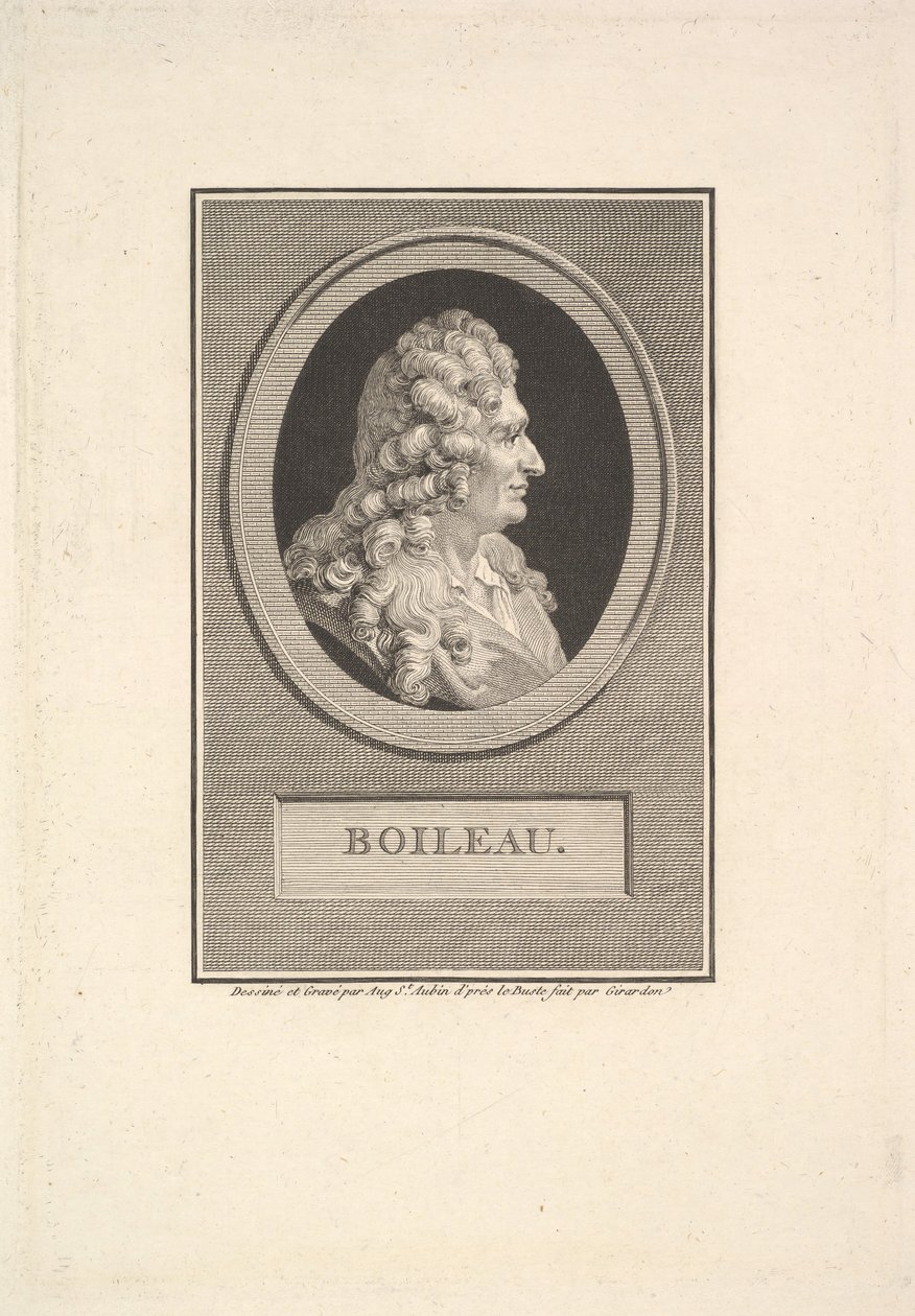 Despréaux निकोलस Boileau के पोर्ट्रेट, 1800। द्वारा ऑगस्टिन डी सेंट औबिन